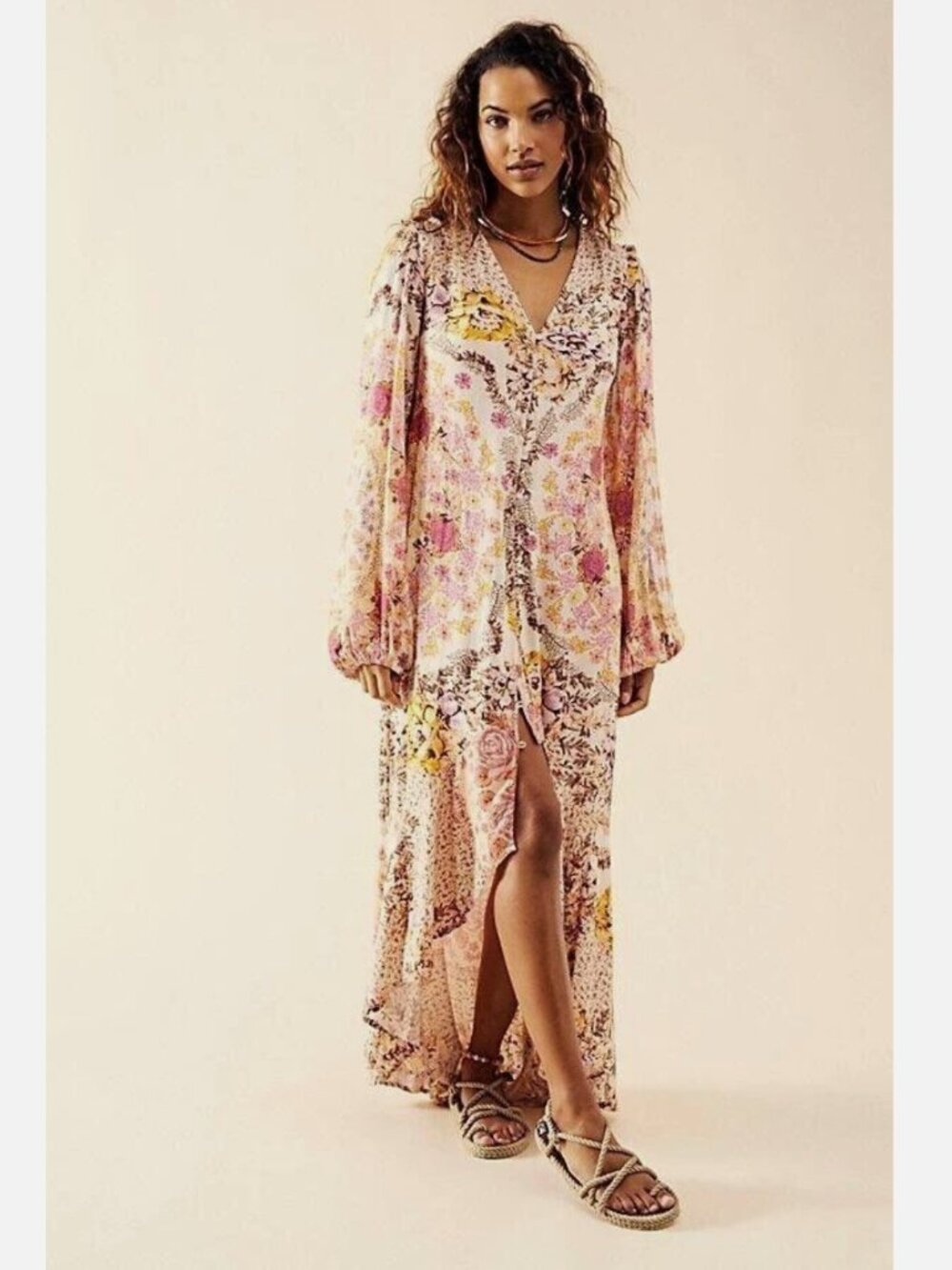 New Free People Marais Printed Midi Dress Size Small MSRP: $168